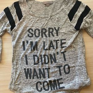 Purple snow quarter sleeve T-shirt